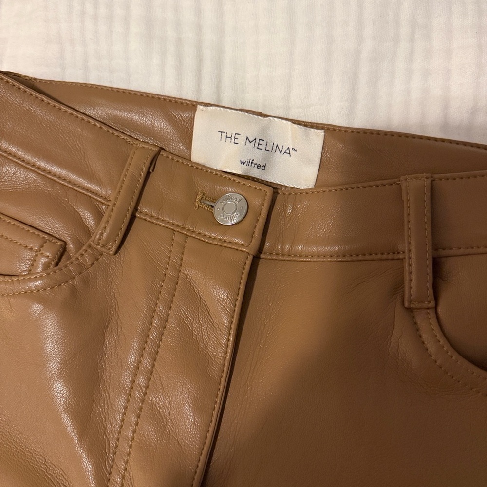 Wilfred The Melina Faux Leather Pants - Tan